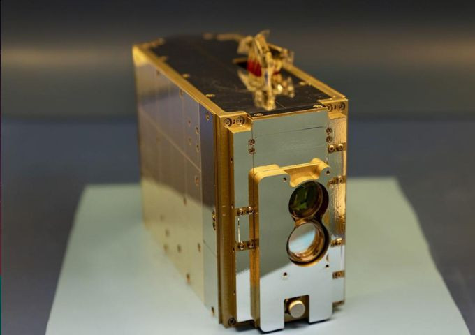 The completed TeraByte InfraRed Delivery (TBIRD) payload at the Massachusetts Institute of Technology Lincoln Laboratory. Massachusetts Institute of Technology Lincoln Laboratory